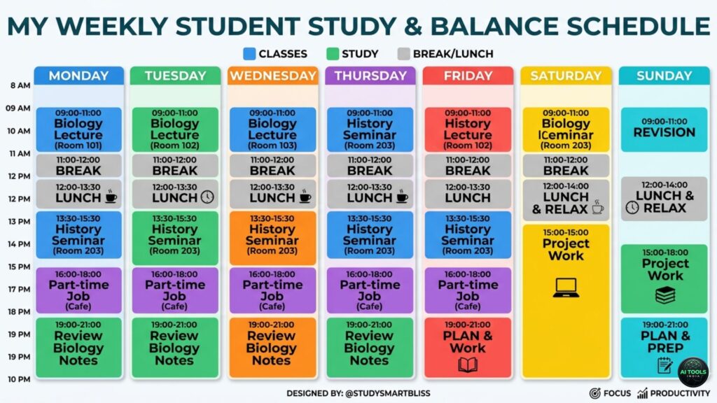 Overwhelmed college student managing deadlines and assignments