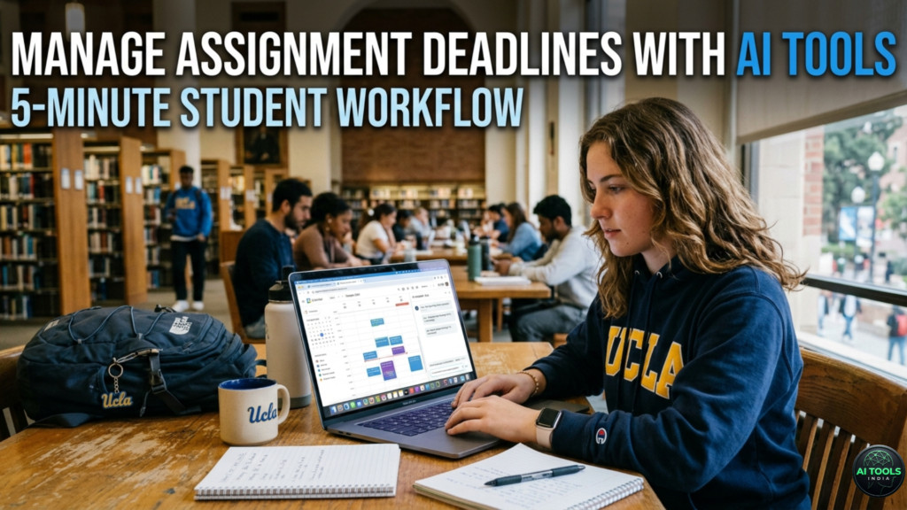 college student using AI tools to manage assignment deadlines