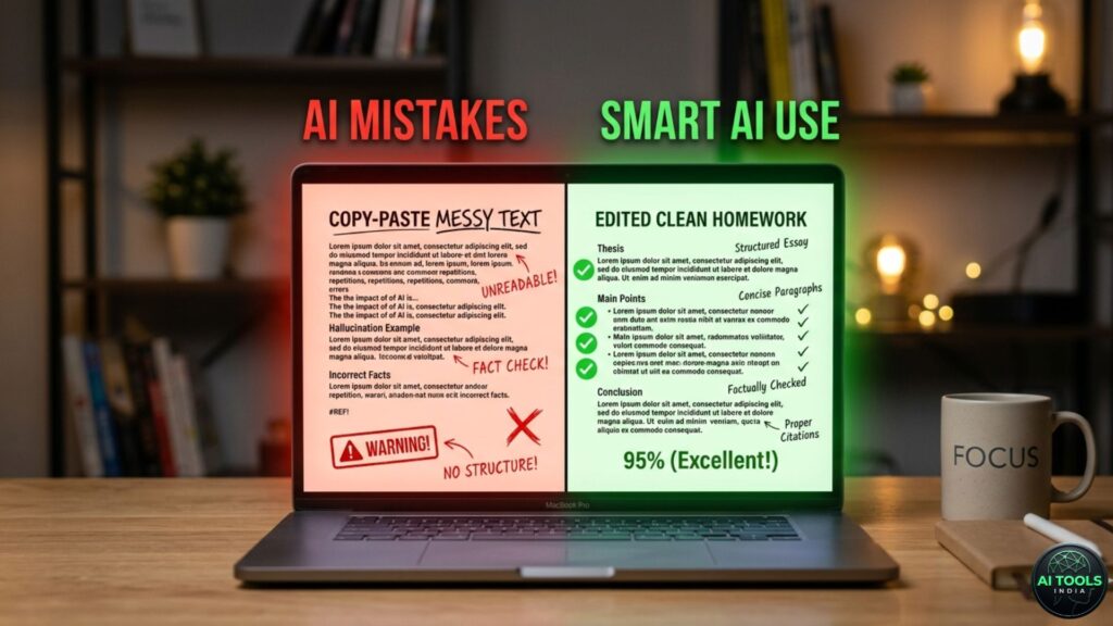 common mistakes using ai tools for homework students