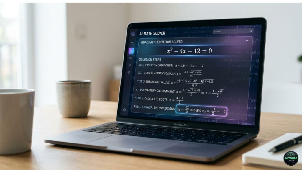 ai math solver showing step by step solution