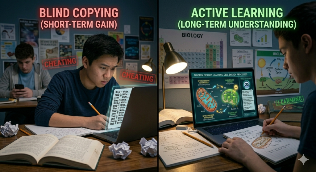responsible use of AI tools for science homework learning
