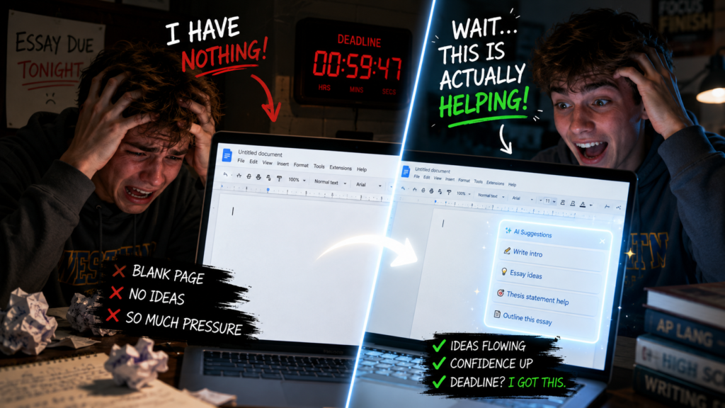 student struggling with essay writing and procrastination