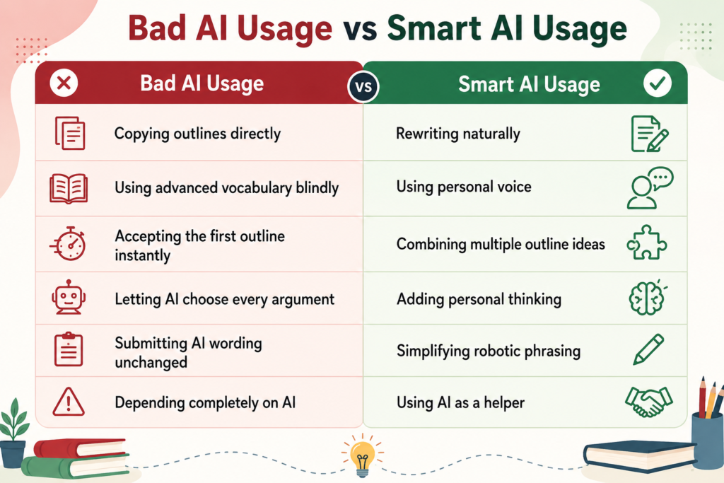 Bad AI vs Smart AI essay writing comparison