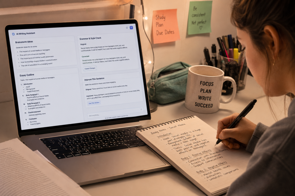AI writing tools helping students improve essays