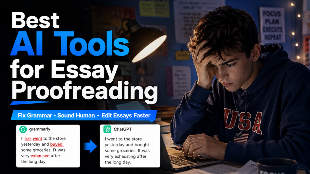 student using AI tools to proofread and edit essays naturally