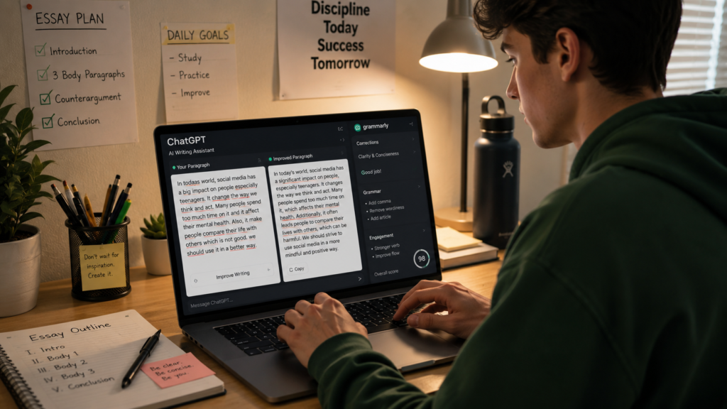 AI tools helping students improve essay writing naturally