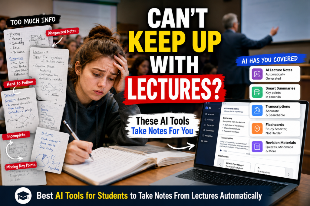 Best AI Tools for Students to Take Notes From Lectures Automatically 