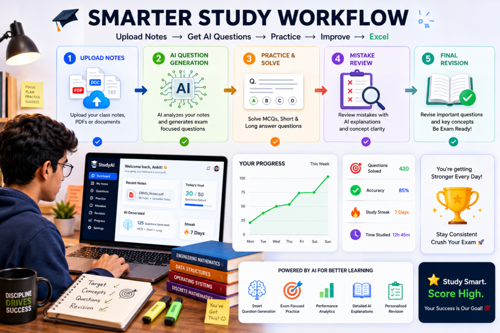 generate practice questions with AI workflow for students