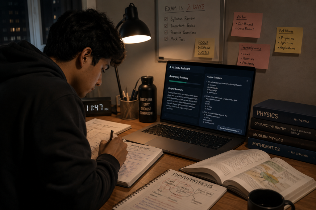 AI helping students revise long chapters the night before exams