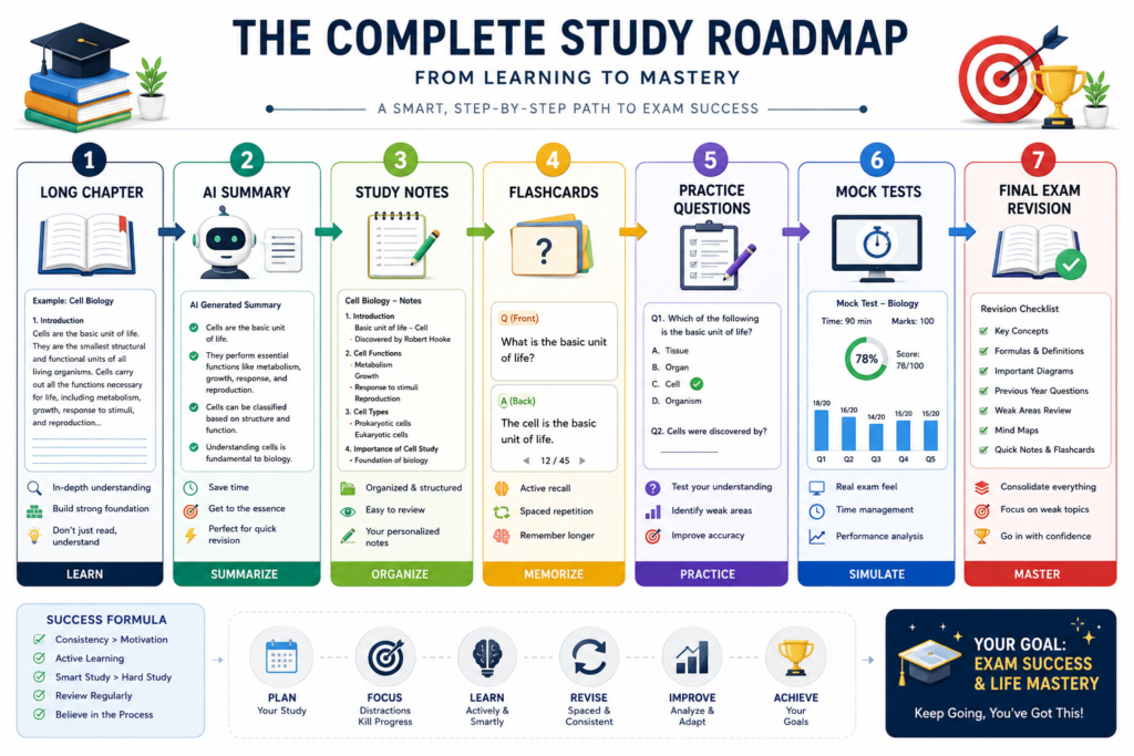 complete AI exam revision workflow for Students