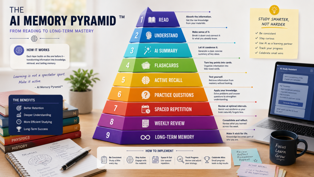 AI Memory Pyramid for long term learning retention