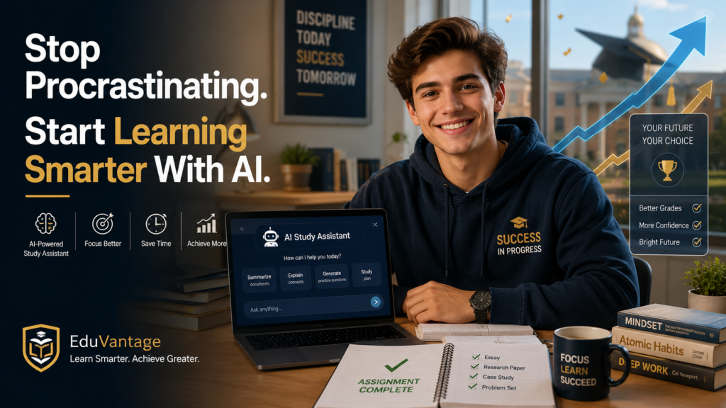 student successfully finishing homework using AI study tools