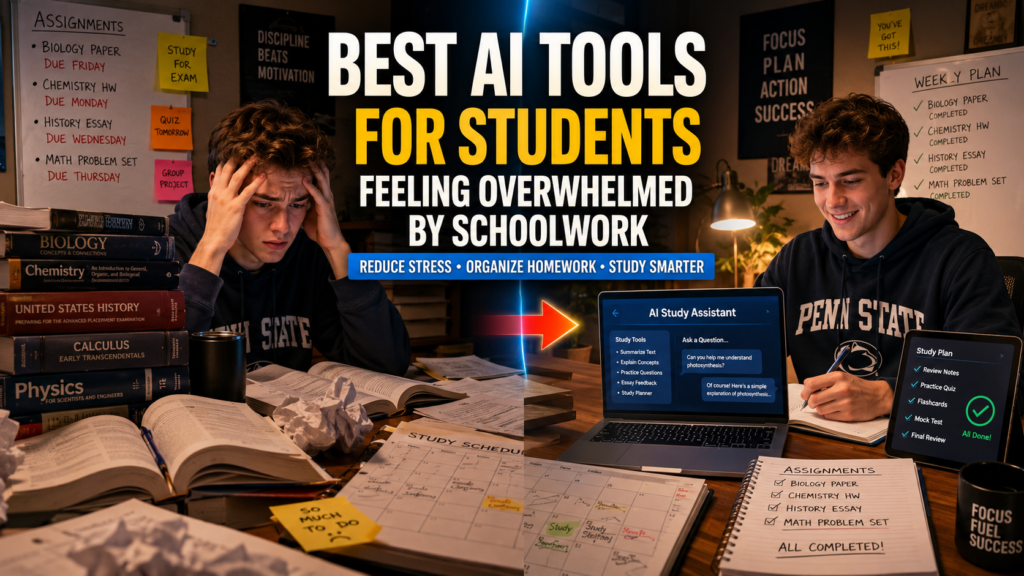 best AI tools for students feeling overwhelmed by schoolwork