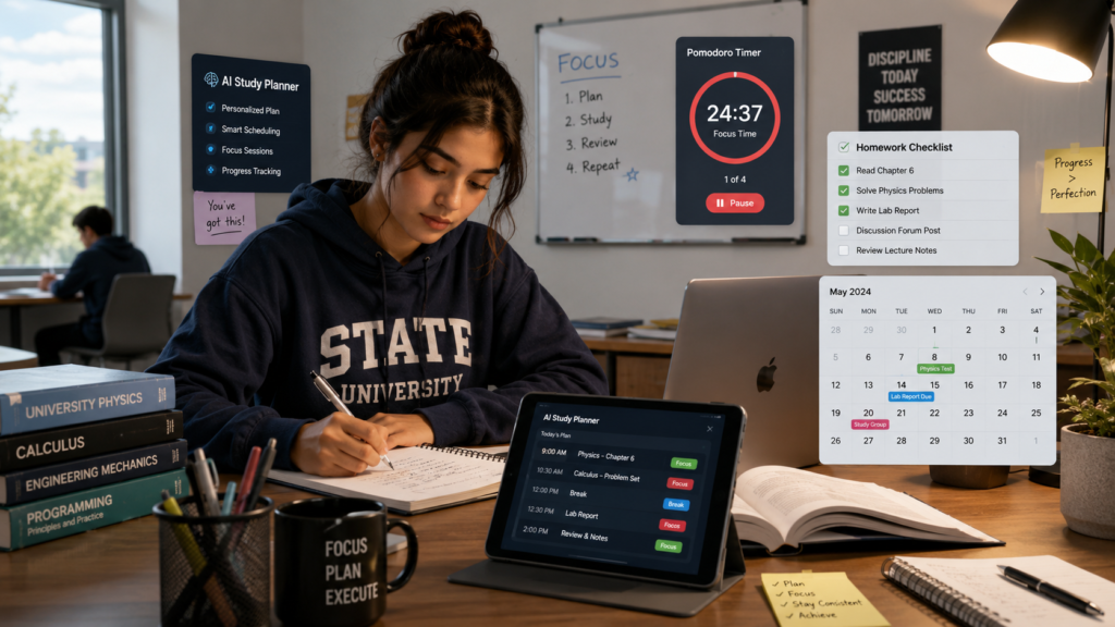 AI study planner helping students stay organized