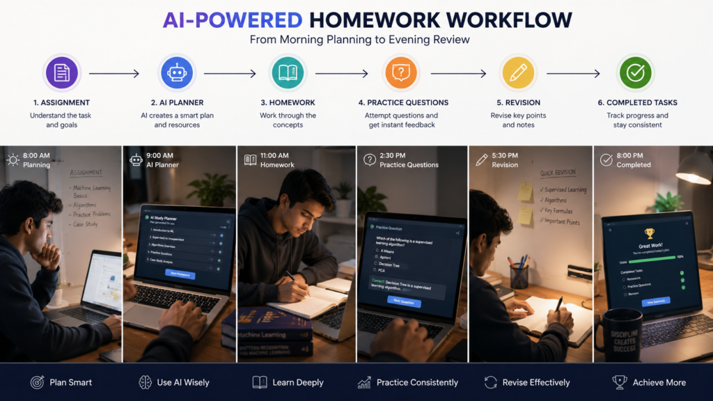 AI homework workflow for students