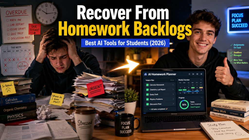 Best AI Tools for Students Trying to Recover From Homework Backlogs 