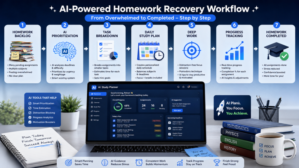 AI homework recovery workflow