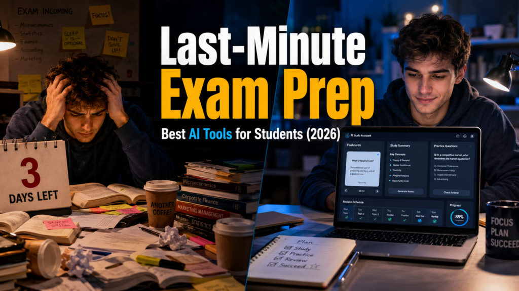 best AI tools for students preparing for exams at the last minute