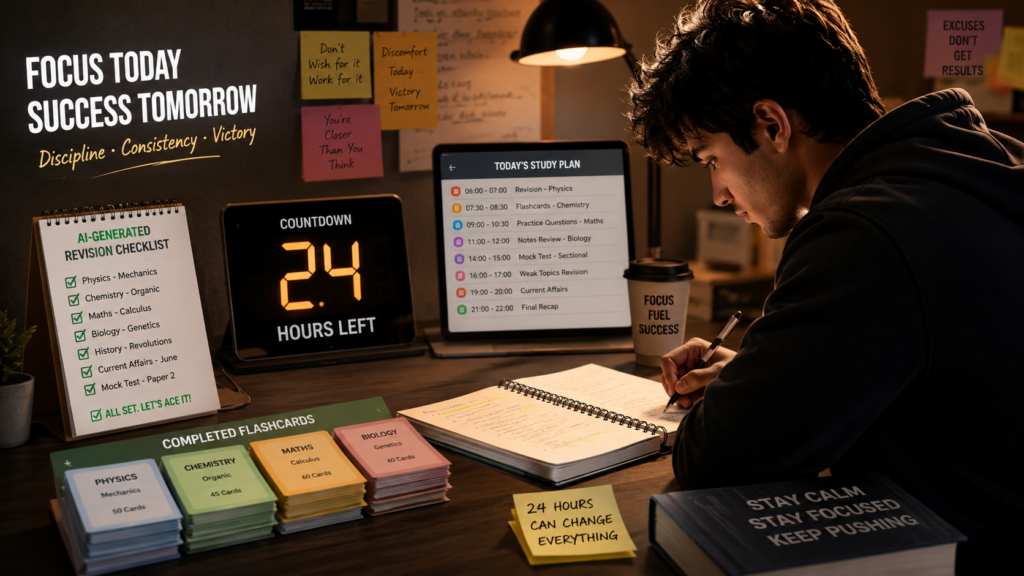 24 hour AI exam preparation plan