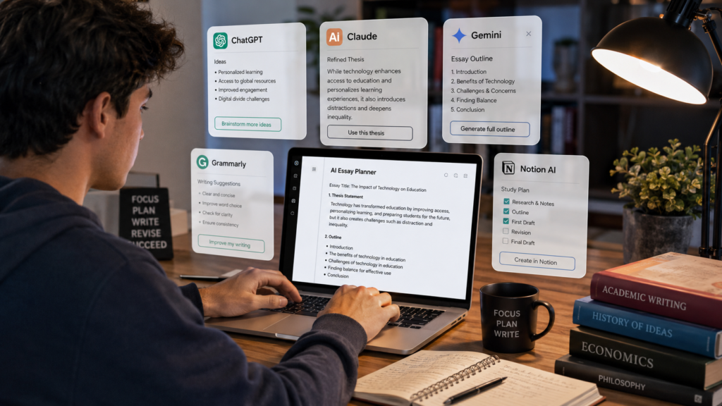 best AI tools for students starting essays