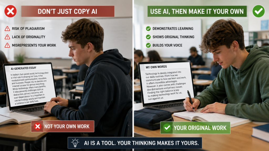 mistakes students make when using AI for essay writing