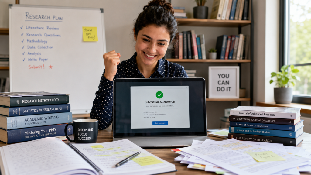 student completing an academic research paper using AI tools