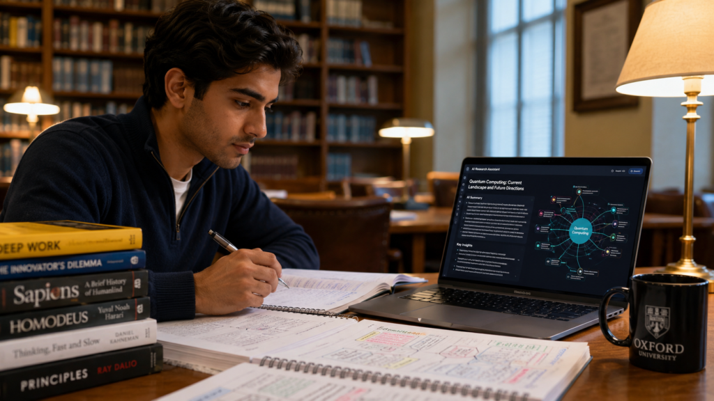 student improving literature review using AI tools