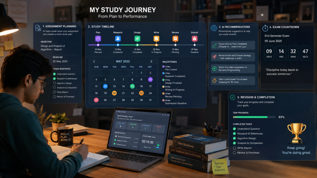 AI study planning workflow for students