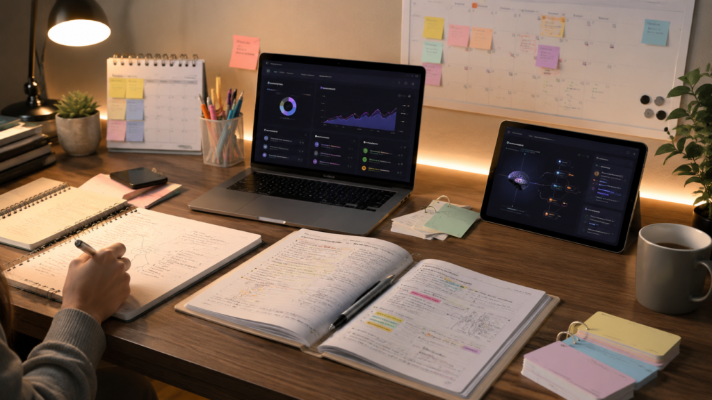 Weekly AI note review workflow for students