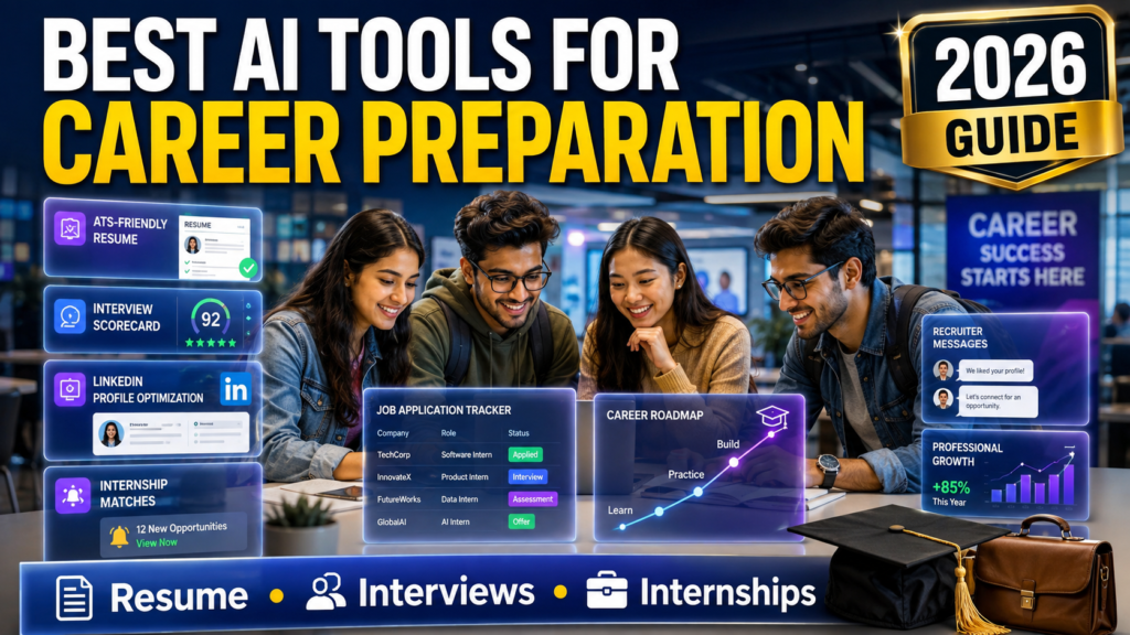 AI Tools for Career Preparation for Students helping college students build resumes prepare interviews and launch successful careers