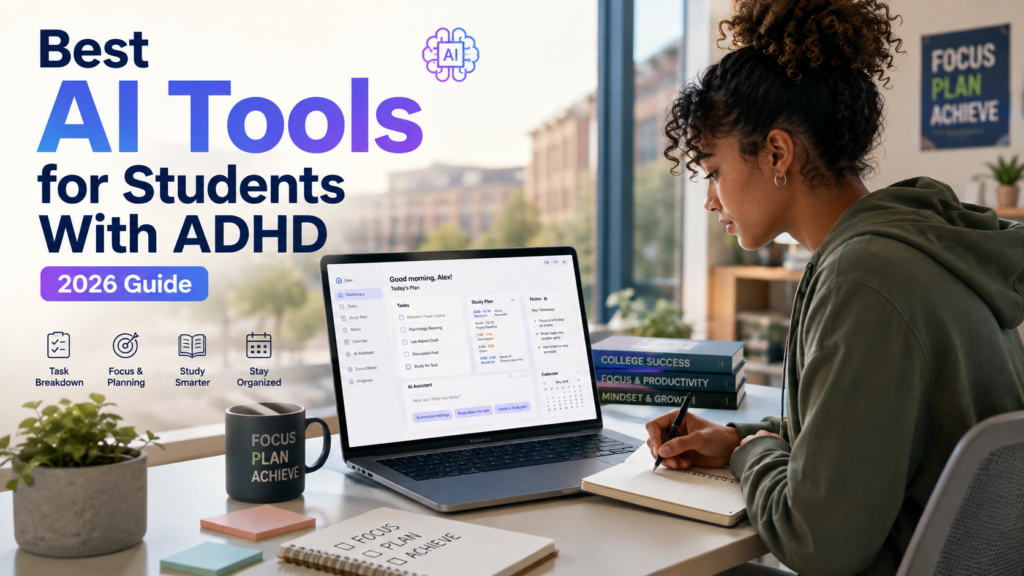 Best AI tools for students with ADHD helping with study planning and academic organization