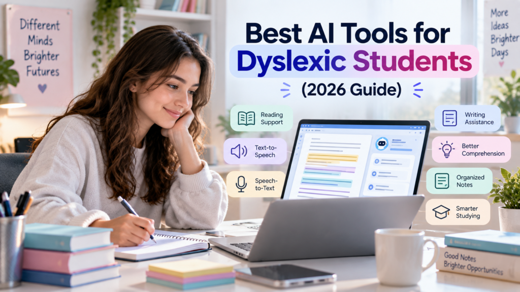 Best AI tools for dyslexic students supporting reading writing studying and academic organization